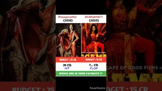 Bhaagamathie Vs Durgamati Movie Comparison || Box office Collection #shorts #leo #srk #bhaagamathie