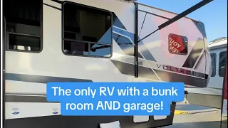 The Only RV With A Bunk Room AND Garage!! 2024 Dutchmen Voltage Triton 4271 RV Tour