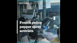 French police disperse activists demanding housing for migrants
