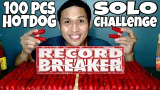 100 Pieces Hotdog Challenge / New Record / Special Collaboration with @noypieats6362 / #PinoyChallenge