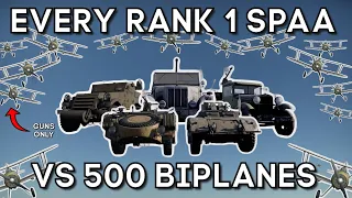 Testing EVERY RANK 1 SPAA vs 500 BIPLANES - Which Nation's Anti-Air Does Best? - WAR THUNDER