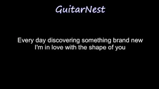 shape of you (ed sheeran) - guitar karaoke