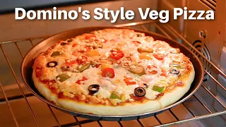 डोमिनोज़ जैसा वेज पिज़्ज़ा कैसे बनाते है | Dominos Style Veg Pizza | Veg Pizza Recipe | Kabitaskitchen