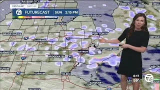 Scattered snow Sunday