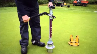 BMS i-Pro Golf Hole Cutter - Open Championship Hole Changing at Woburn Golf Club