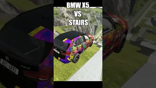 BMW X5 vs stairs beamng #shorts