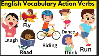 Action Verbs Vocabulary with pictures and Sentences || Learn English Vocabulary Practice