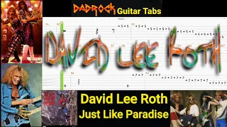 Just Like Paradise - David Lee Roth - Guitar + Bass TABS Lesson