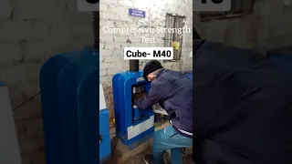 Testing Compressive strength of cube- M40