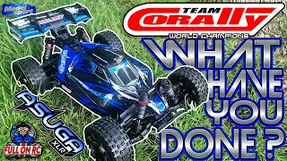 Team Corally what have you done. Giving the insane Asuga XLR 6s 4wd RC Buggy its first run.