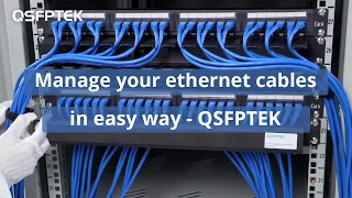 1U 19'' Horizontal Cable Managers for Ethernet Cabling | QSFPTEK