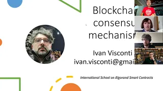 Week 1 - International School on Algorand Smart Contracts: Blockchain consensus mechanisms