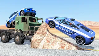 Crazy Police Chases #146 - BeamNG Drive Car Crashes | CrashBoomPunk