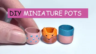 Miniature pots for mini plants | DIY miniature flowerpots tutorial