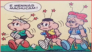 MENINAS MACHUCAM OS MENINOS CEBOLINHA E CASCÃO MACHUCADOS/ HISTÓRIAS EM QUADRINHOS/QUADRINHOS MÔNICA