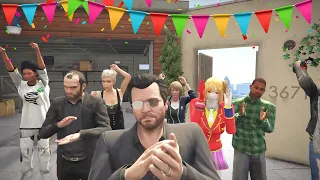 GTA 5 - Franklin Birthday Party With Michael And Trevor! (Rockstar Editor)