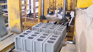 Brick Mass Production Process. Automated Brick Factory in Korea