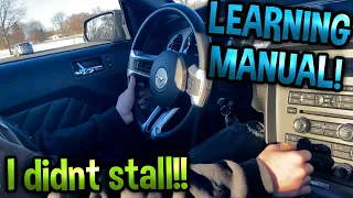I LEARNED MANUAL IN THE MUSTANG *WITHOUT STALLING!!*