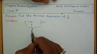 Find the decimal expansion of 1/7. || decimal form of rational number