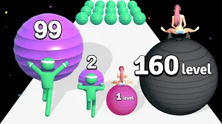 LEVEL UP 'Yoga + Gym' Ball Run - ASMR Gameplay