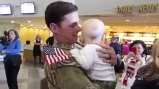 End of Deployment | Andy Comes Home & Meets Griffin
