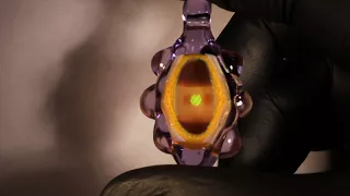 Propal--- Boro Glass Opal Geode Pendant by Nathan Snyder