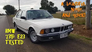 BMW 735i E23 test driven in Tasmania. A beautiful noise, and quick!