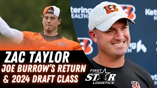 Cincinnati Bengals Head Coach Zac Taylor | Joe Burrow's Return & 2024 Draft Class