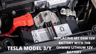 HOW TO REPLACE AND INSTALL NEW BATTERY ON TESLA MODEL 3/Y! (OHMMU BATTERY) 🔋🪫