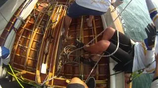 Gybing a Historic 18ft skiff sailing GoPro 017.MP4