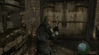 RE4 No damage speedrun practice 1-1 (new game, pro mode, glitchless)