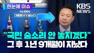 [한눈에 이슈] 1년 9개월 만의 대통령 기자회견…2022년과 다를까? / KBS 2024.05.07.