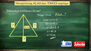 cara menghitung alas dan tinggi segitiga