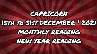 CAPRICORN ♑ ; SITUATIONSHIP READING💖 CAREER & RELATIONSHIP READING 💖 ~ 15th to 31st DECEMBER' 2021