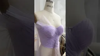 Making a corset lavender long prom dress #fashion #dress #creative #sewing #promdress #hautecouture