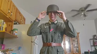 WW2 German Army Leutnant Uniform With Original Stahlhelm - UPDATED VIDEO