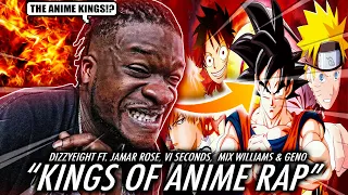 NEW KINGS?! | KINGS OF ANIME RAP CYPHER | DizzyEight ft VI Seconds, Jamar Rose, Mix Williams & Geno