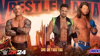 WWE 2K24 - Randy Orton RKO LA Knight & AJ Styles