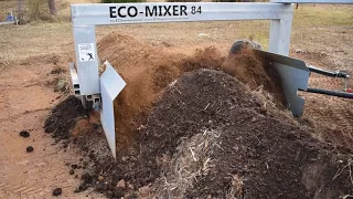 Mixing the compost pile