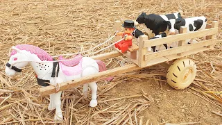 DIY Top Woodworking Mini Projects Cow Bullock Cart Mini Tractor Mini Horse Cart - DIY Cars at Home