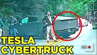 IDIOT DRIVER CRASHES TESLA CYBERTRUCK (IDIOT DRIVERS)