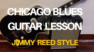 Chicago blues shuffle rhythm guitar lesson | Jimmy Reed style blues guitar