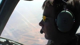 RAF C17 Tactical Approach Basrah Iraq