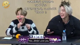 JIMIN'S REACTION JUNGKOOK MOM SAID "JIMIN ,LOVE YOU" | RUN BTS EP. 137 (ENG SUB)