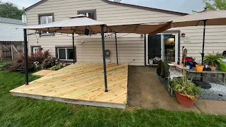 DIY PALLET DECK for under $300!!! #deck #diy