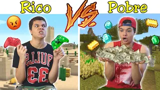 RICO VS POBRE NA ESCOLA #42 - NO MINECRAFT !!