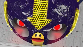 Pacman vs Giant Rolling Robot