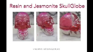 How to make a SkullGlobe (snowglobe) from Expoxy Resin and Jesmonite.  With Mica powder and Ink.