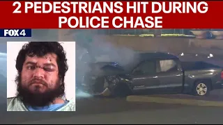 Police chase video: Fort Worth PD chase ends in crash, 2 injured