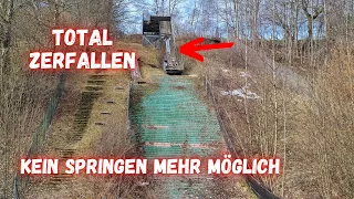 Verlassene und verfallene Schanzenanlage gefunden - Hier wird seit 2015 nicht mehr gesprungen!